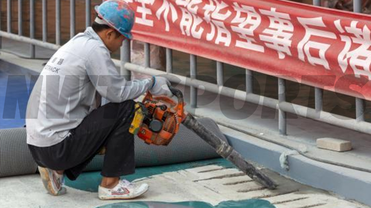 Rubber Running Track Installation 7